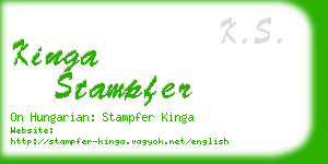 kinga stampfer business card